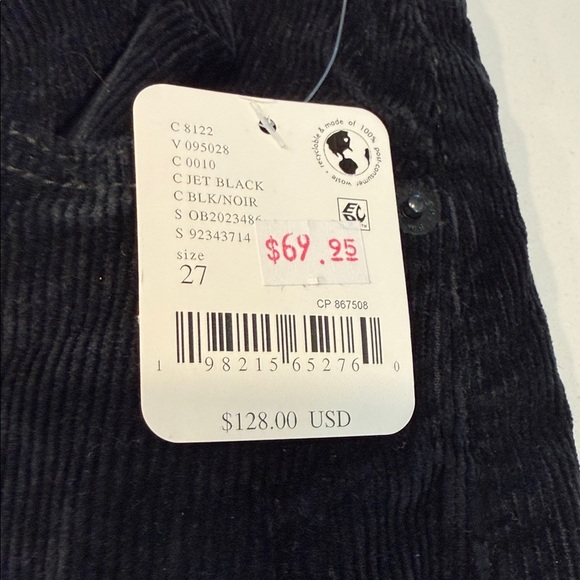 Free People Black Corduroy Boot Cut Pants - Picture 2 of 2